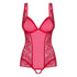 Obsessive See Through Red Mesh Crotchless Teddy