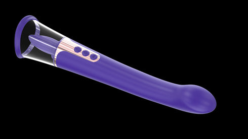 Aloure™ 2-In-1 Usb Rechargeable Clit Licker & Vibrating Dildo