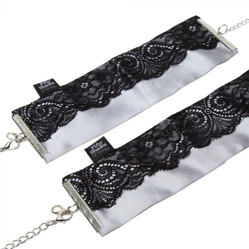 Fifty Shades Of Grey Play Nice Satin & Lace Wrist Cuffs
