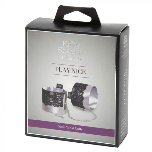 Fifty Shades Of Grey Play Nice Satin & Lace Wrist Cuffs