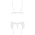 Obsessive 3 Piece White Lace Lingerie Set