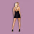 Obsessive Black Chemise & Thong Set