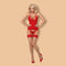 Obsessive Red Corset & Thong Set