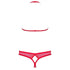 Obsessive Crotchless Red Bra & Thong Set