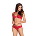Obsessive Fiery Red Soft Mesh Bra & Pant Set